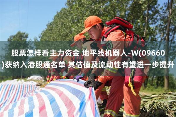 股票怎样看主力资金 地平线机器人-W(09660)获纳入港股通名单 其估值及流动性有望进一步提升