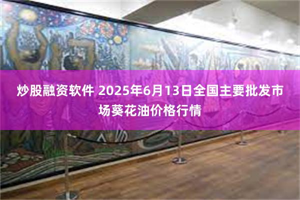 炒股融资软件 2025年6月13日全国主要批发市场葵花油价格行情